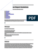 Written Report Guidelines: Title Page