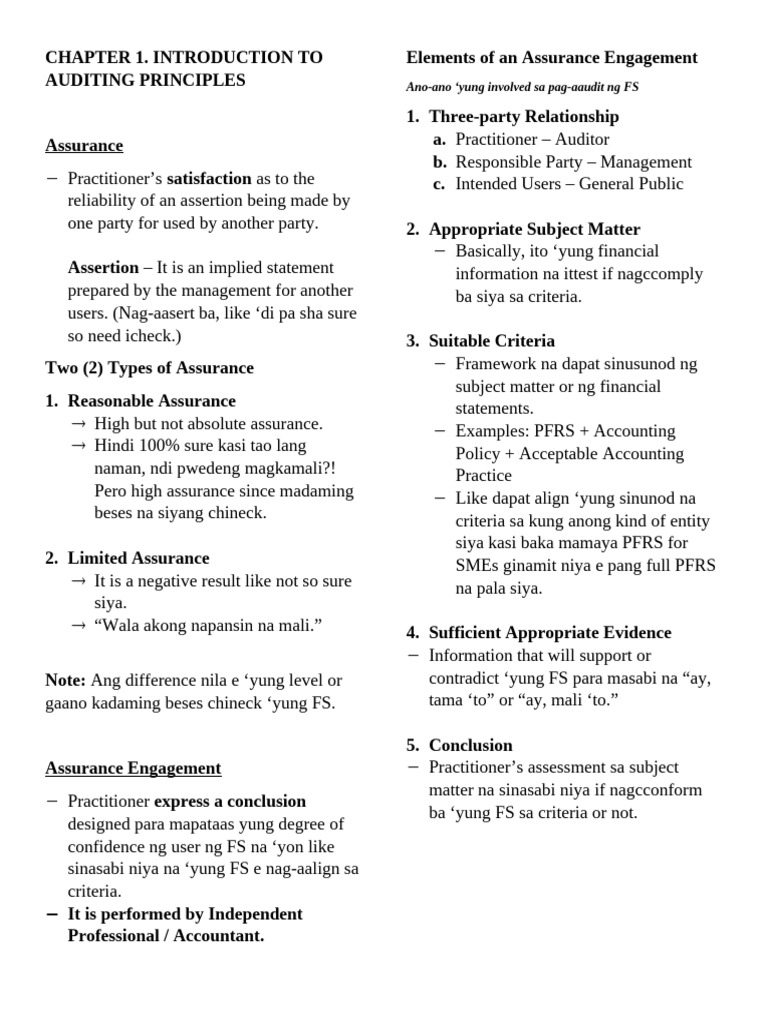 Introduction to Auditing Principles | PDF | Audit | Evidence