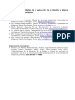 Particularidades de La Aplicación de La Gestión y Mejora de Procesos