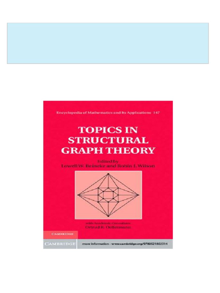 Download full topics in structural graph theory 1st edition lowell w