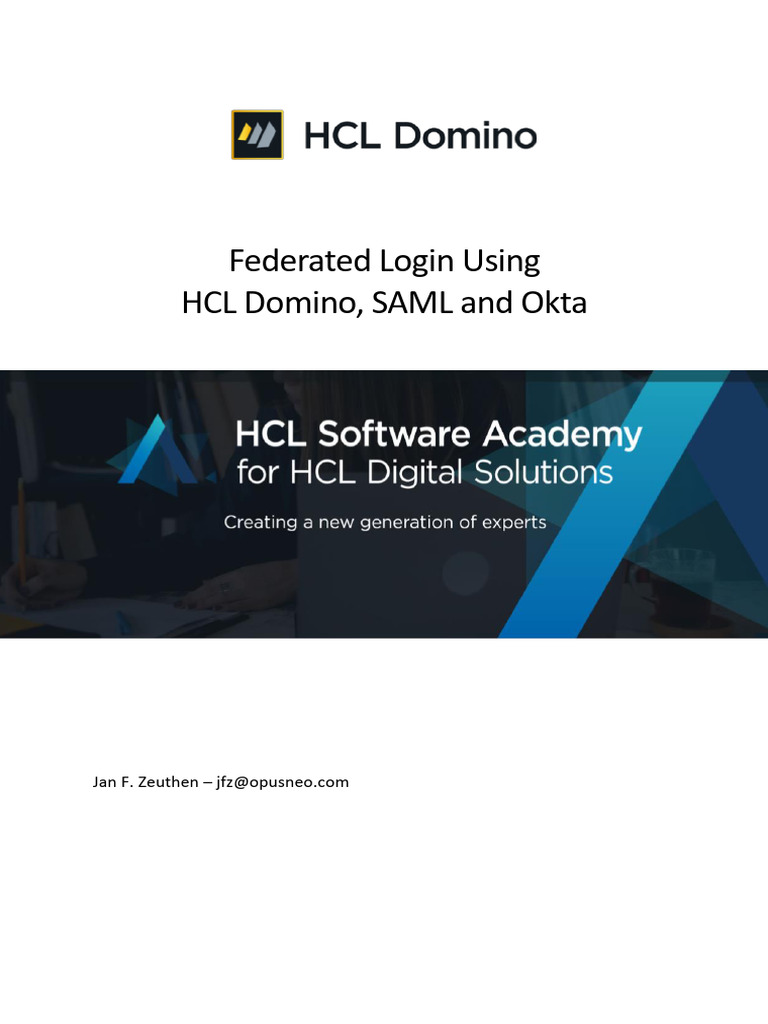 Federated Login Using Domino and Okta | PDF | Web Server | Internet & Web