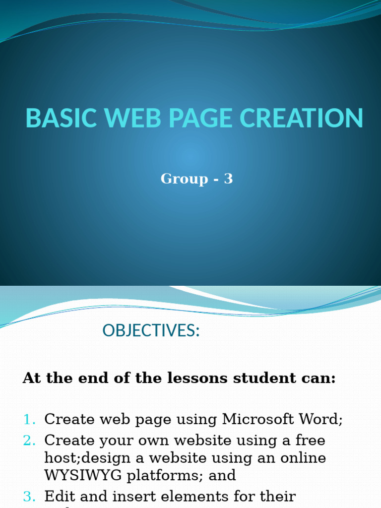 Basic Web Page Creation | PDF