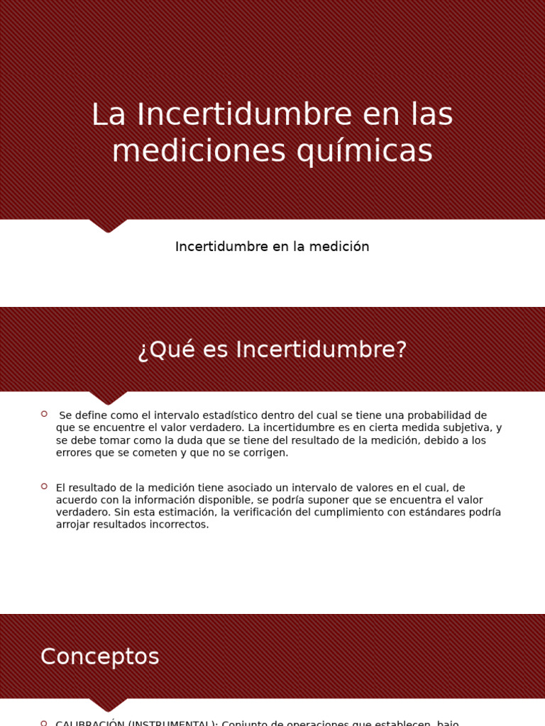 La Incertidumbre en Las Mediciones Químcas | PDF | Medición | Exactitud ...