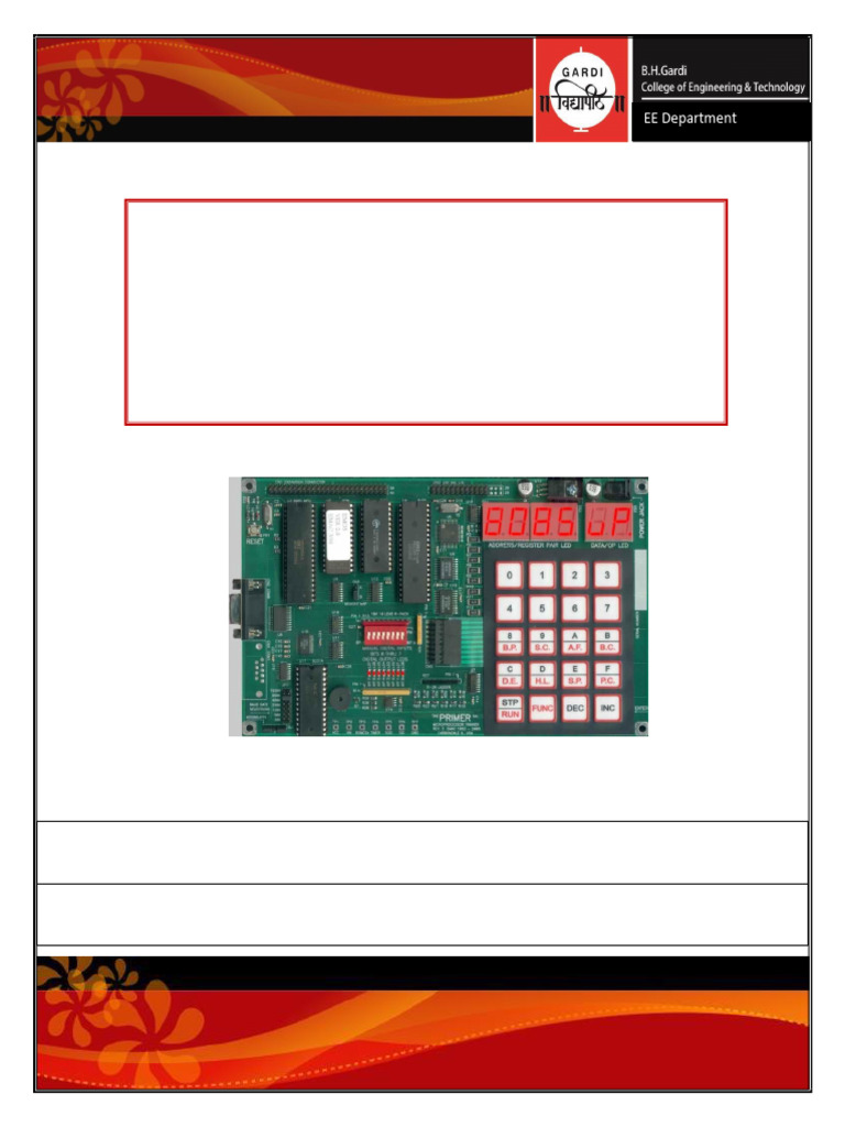 MPMC Lab Manual 2022 Students (1) | PDF | Microcontroller | Hertz