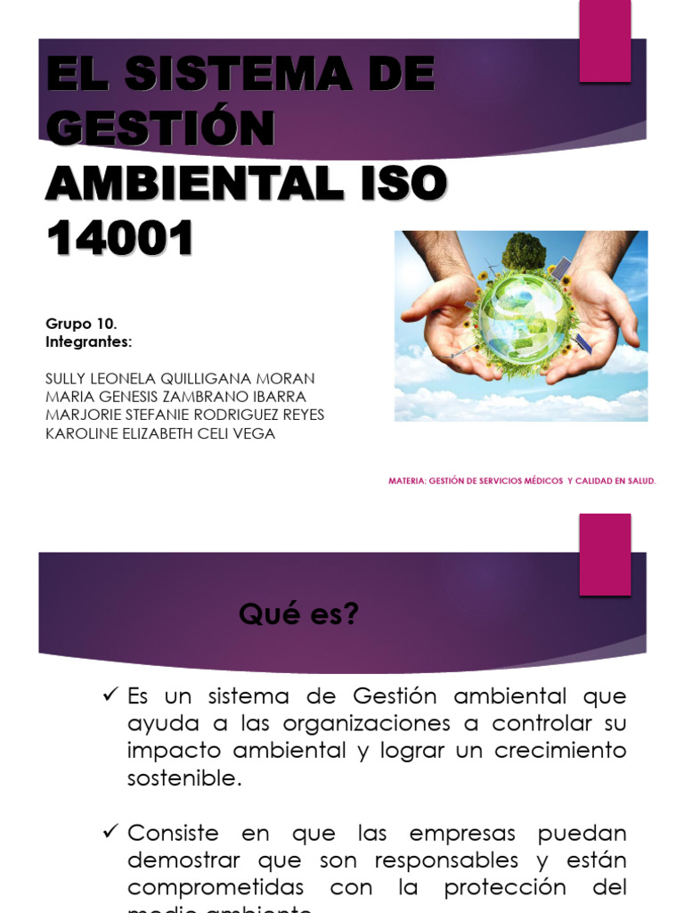 ISO 14001: Sistema de Gestión Ambiental | PDF | Calidad (comercial ...