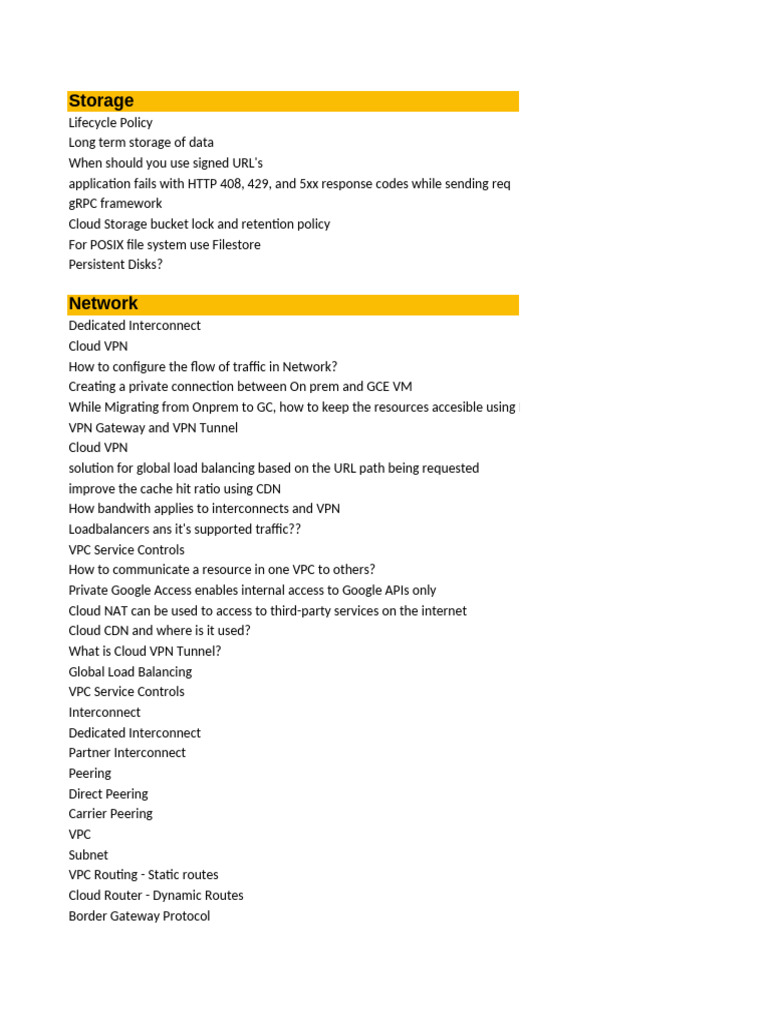 Customized Notes For Google Cloud Professional Cloud Architect | PDF ...