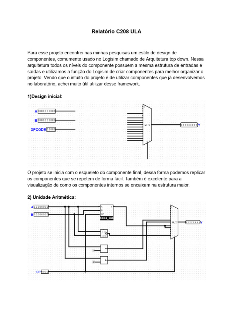 Design de ULA com Arquitetura Top Down | PDF