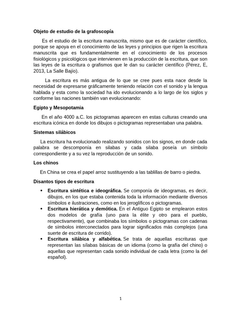 Grafoscopia en Materia Pericial | PDF | Escritura | Jeroglíficos egipcios