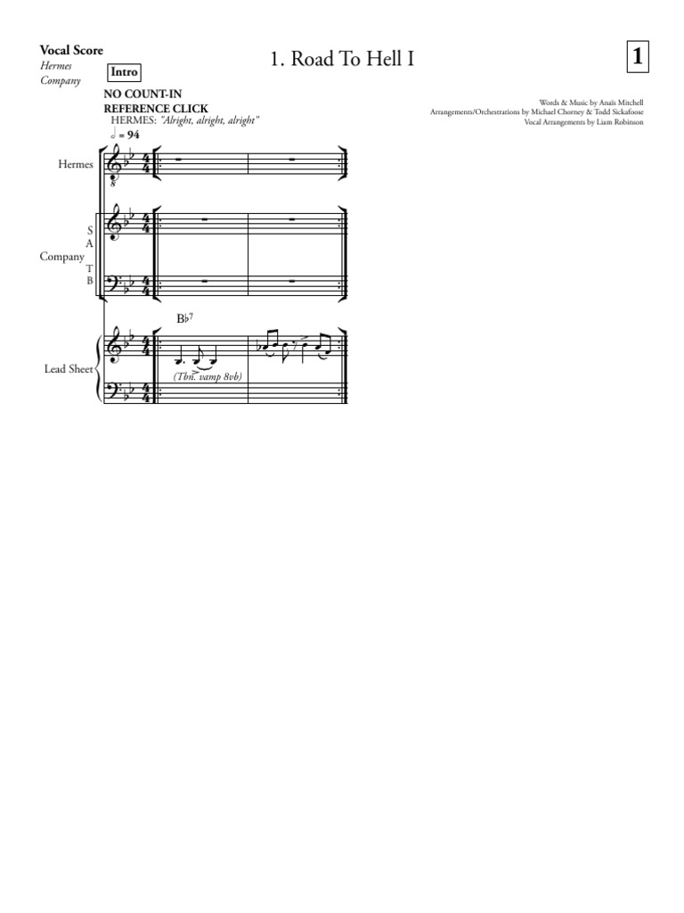 Hadestown Medley | PDF