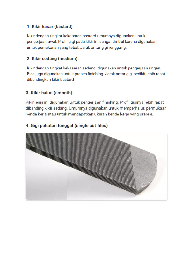 Macam Macam Kikir | PDF