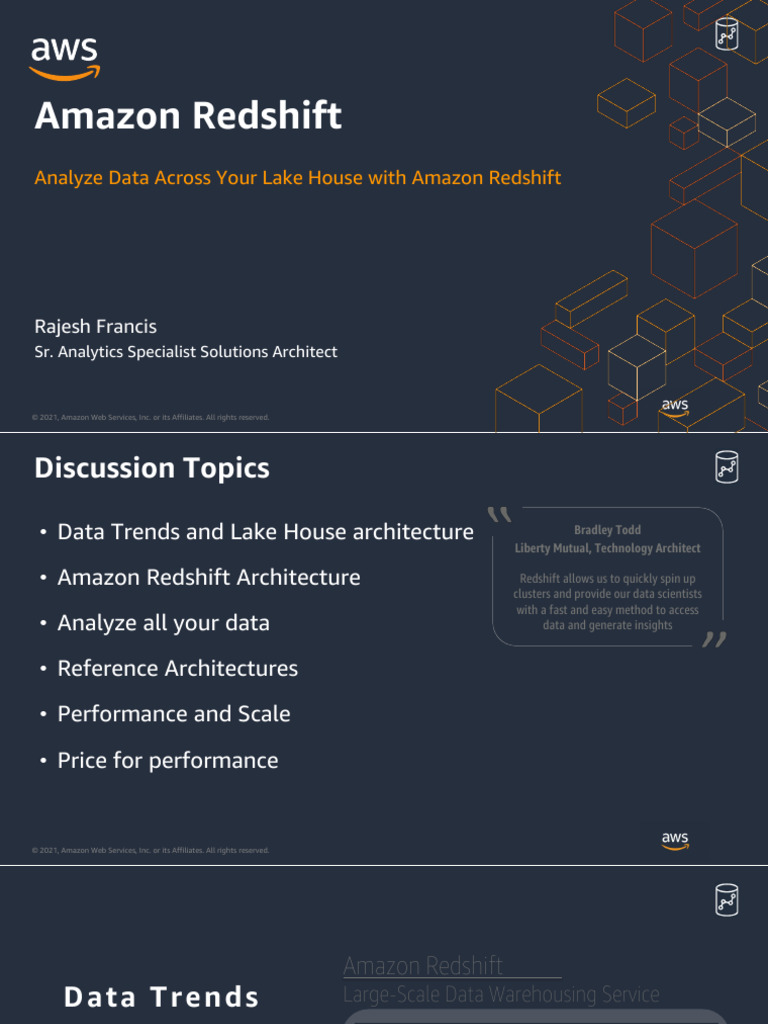 Amazon Redshift - Analyze Data Across Your Lake House With Amazon ...