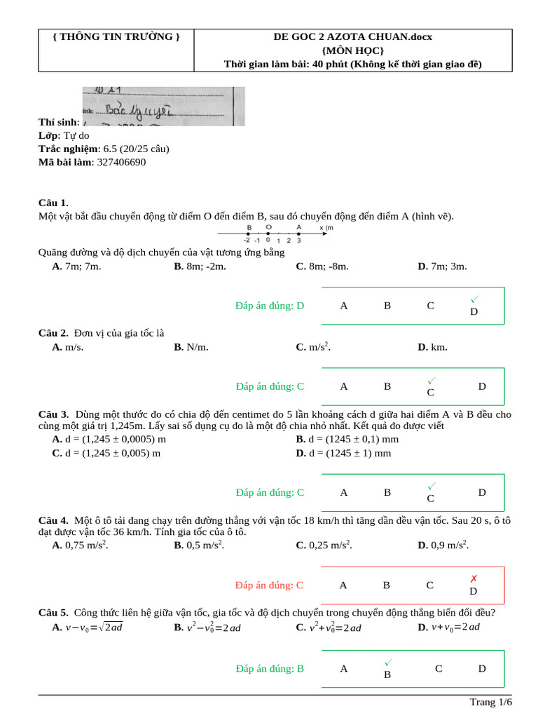 De Va Dap An 202 | PDF