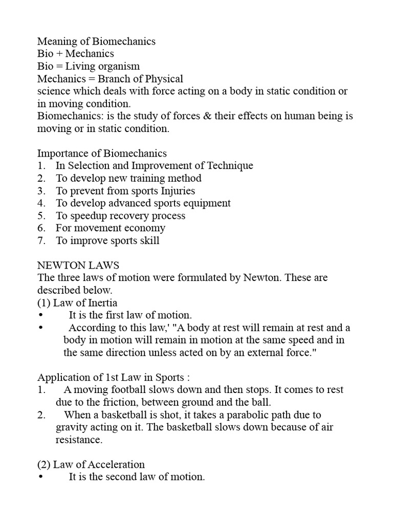 Biomechanics Pdf Friction Force