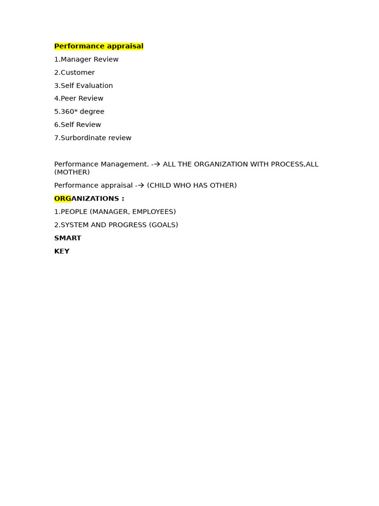 Performance Appraisal Process Overview | PDF