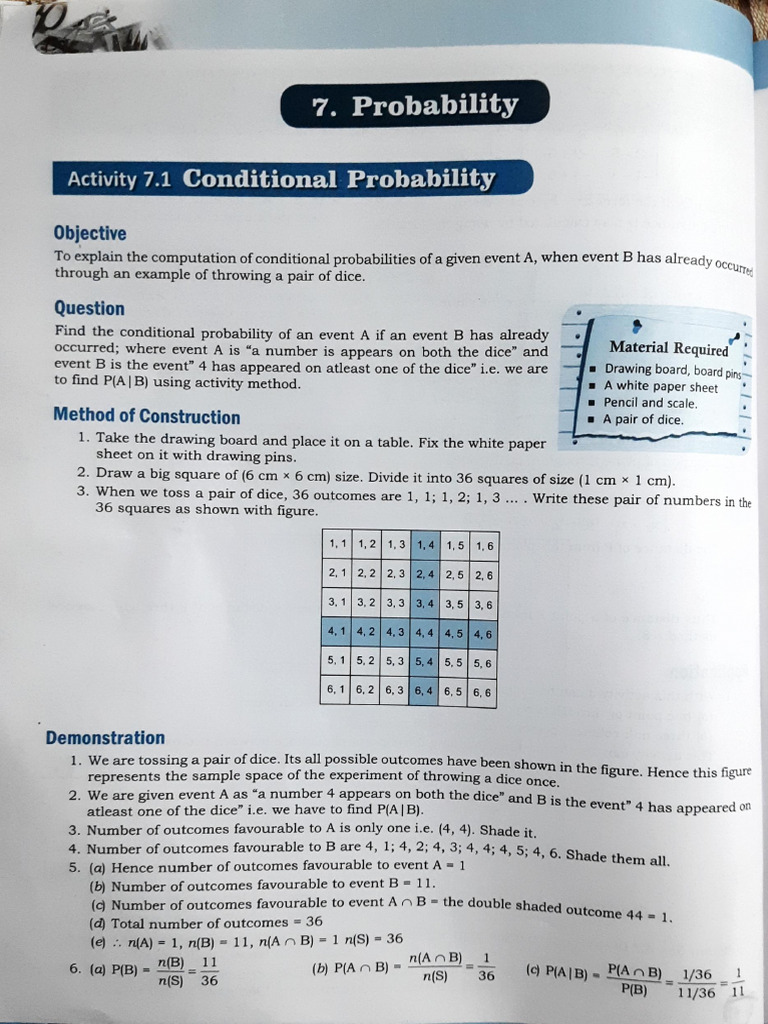 Conditional Probability with Dice | PDF | Probability | Measure Theory