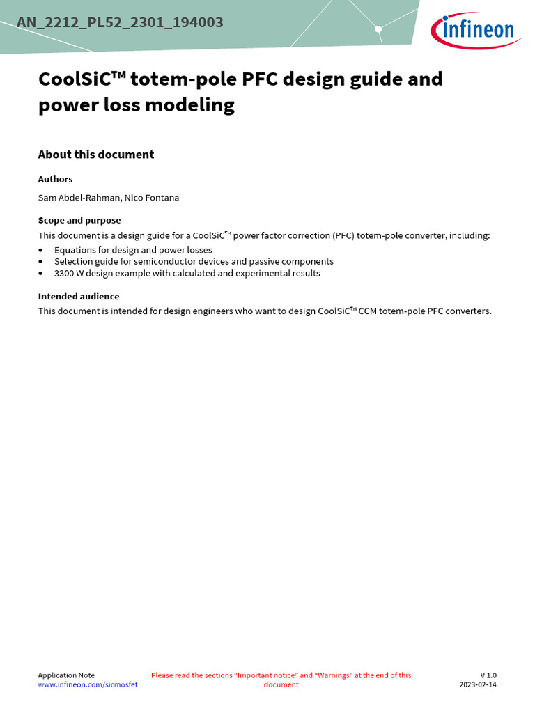 CoolSiC™ PFC Design Guide | PDF | Rectifier | Inductance