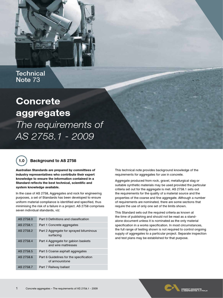 Tech Note 73 Concrete Aggregates LR | PDF | Concrete | Construction ...