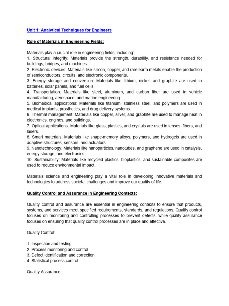 Analytical Techniques for Engineers | PDF | Thermogravimetric Analysis ...