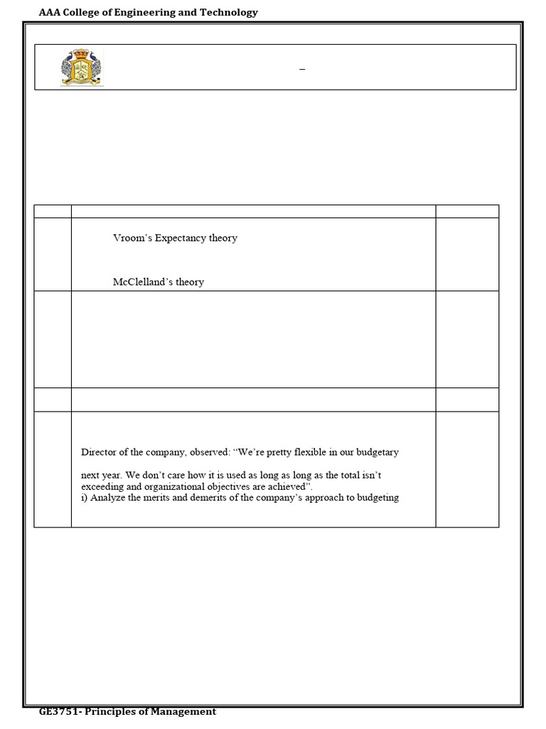 Principles of Management Assignment 2 | PDF
