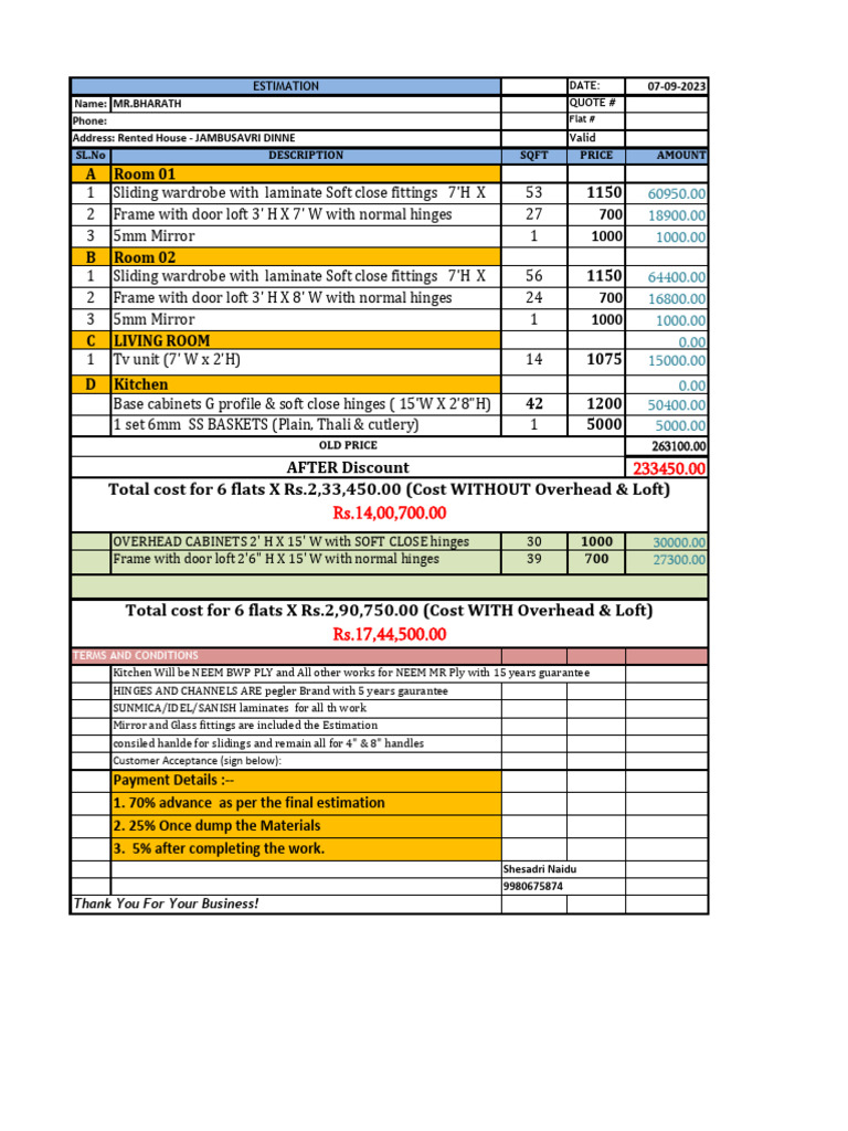 Rented House R01 Quote-1 | PDF | Home | Building Engineering