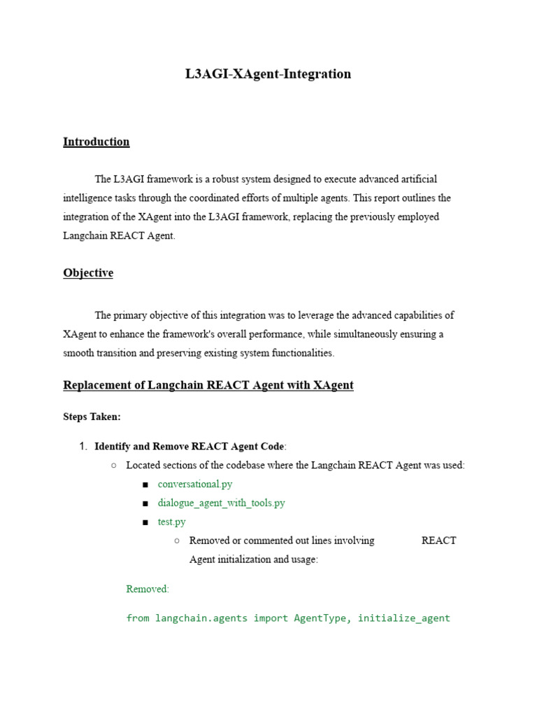 L3AGI XAgent Integration | PDF | Unit Testing | Software Development