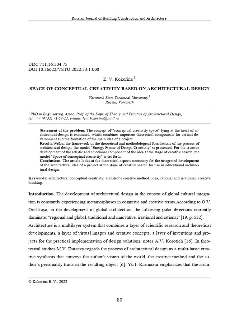 Space of Conceptual Creativity Based On Architectural Design | PDF ...