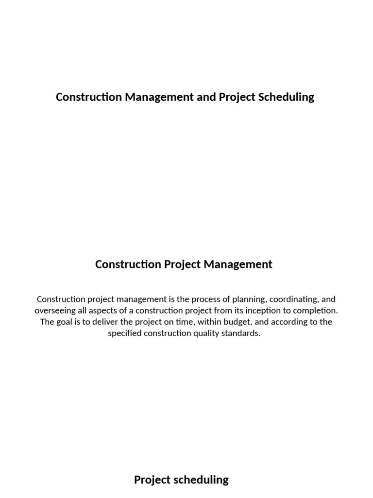 Construction Project Management Overview | PDF | Project Management ...