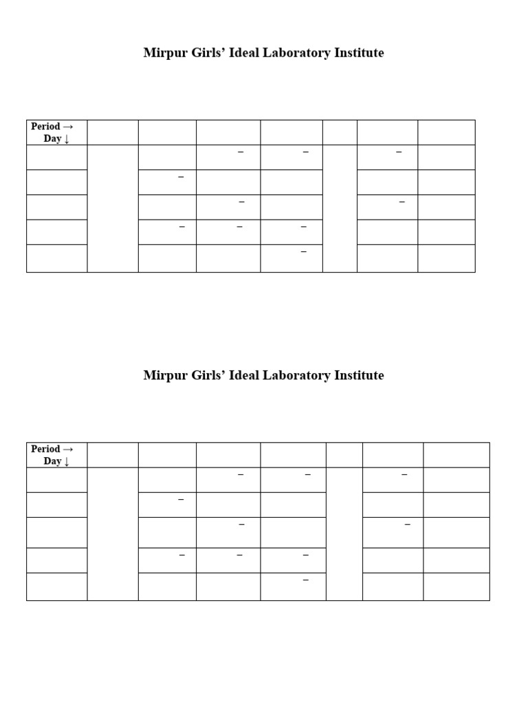 Class Routine iv - 2024 | PDF