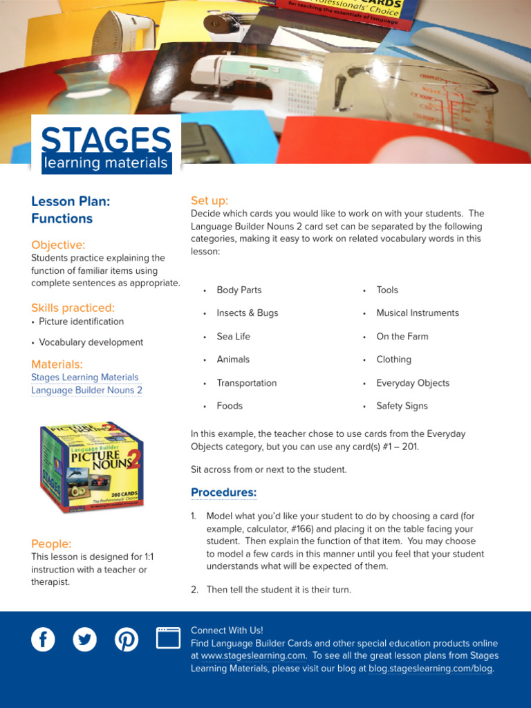 FunctionsLessonPlan-1 | PDF | Vocabulary | Cognition