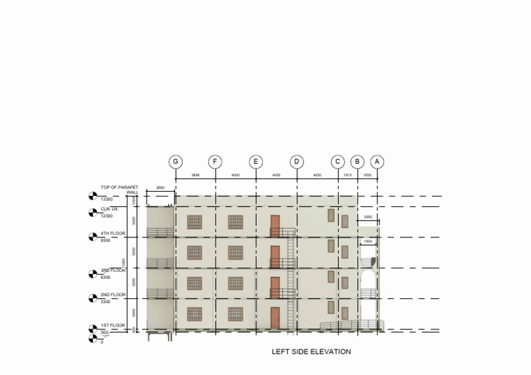 Office BLDG - Left Side (Lto Phil Health) - Left Side Elevation | PDF