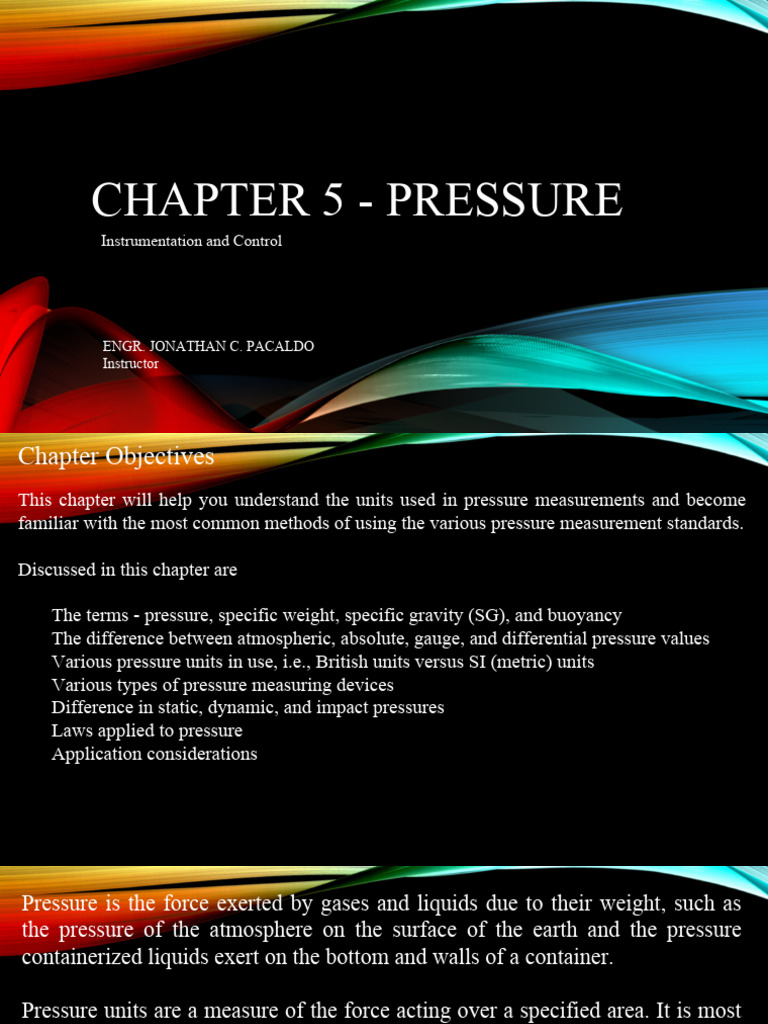Chapter 2 - Pressure | PDF | Pressure Measurement | Pressure