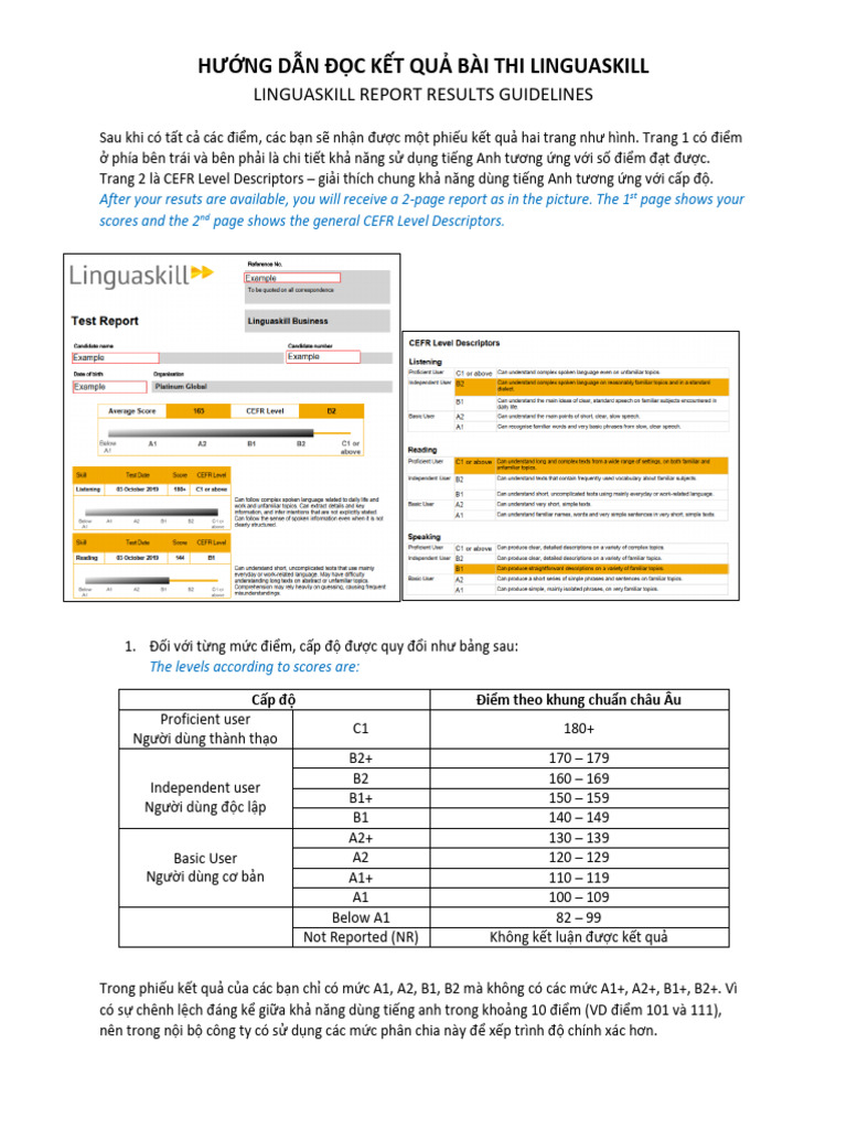 Read Linguaskill Report - CEFR Guidelines | PDF