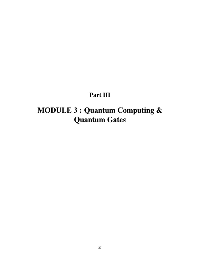 Quantum Computation Notes | PDF