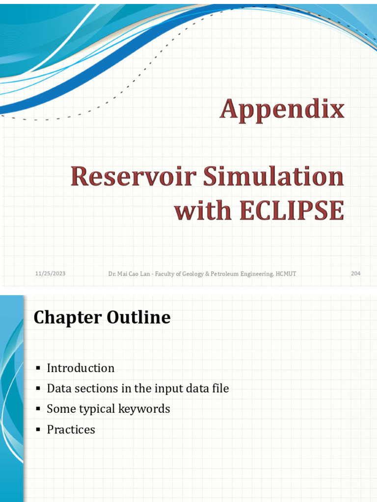 ECLIPSE Reservoir Simulation Overview | PDF | Petroleum Reservoir | Liquids