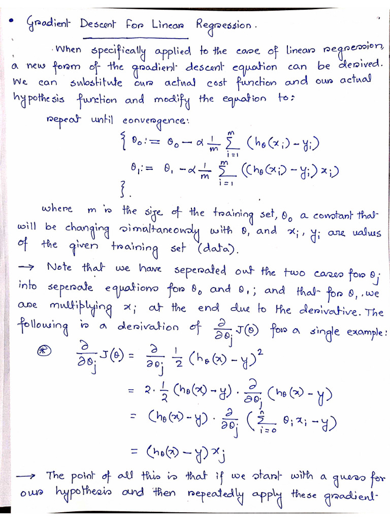 Notes On Gradient Descent | PDF
