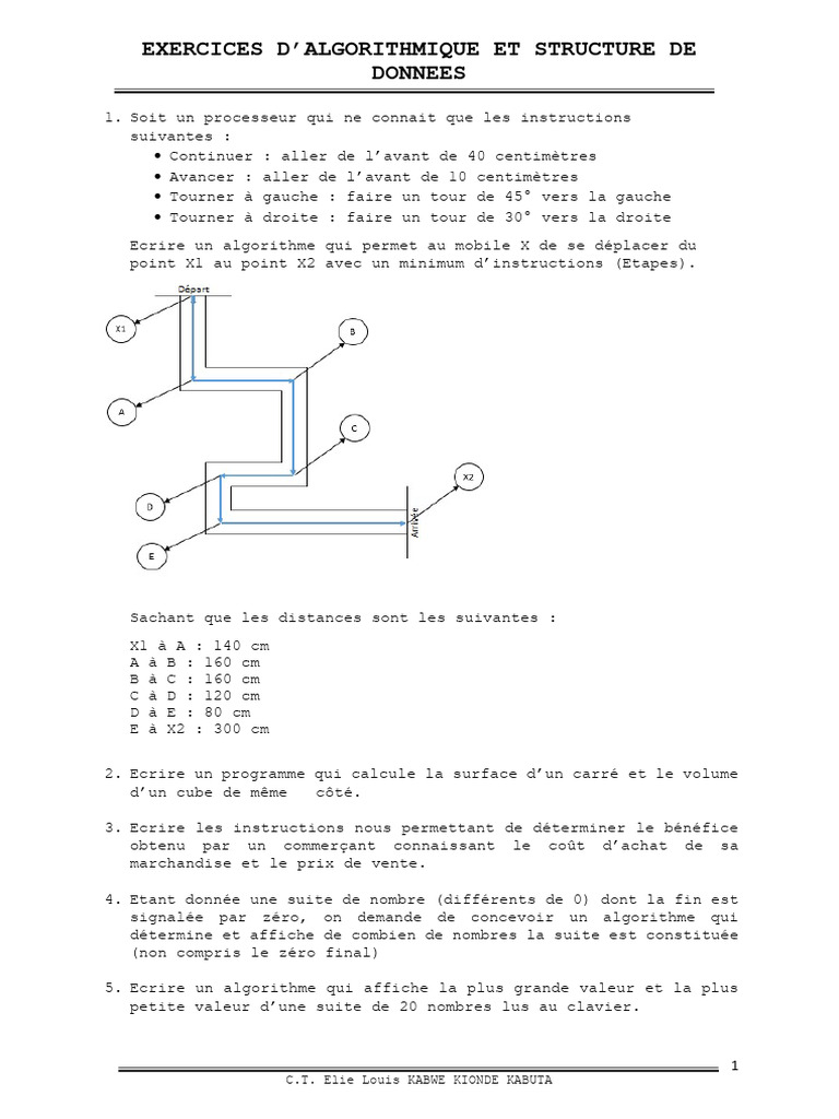 Exercices d'Algorithmique et Structures | PDF | Informatique