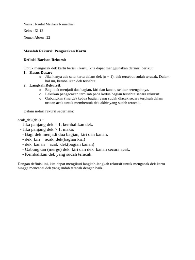 Rekursi | PDF