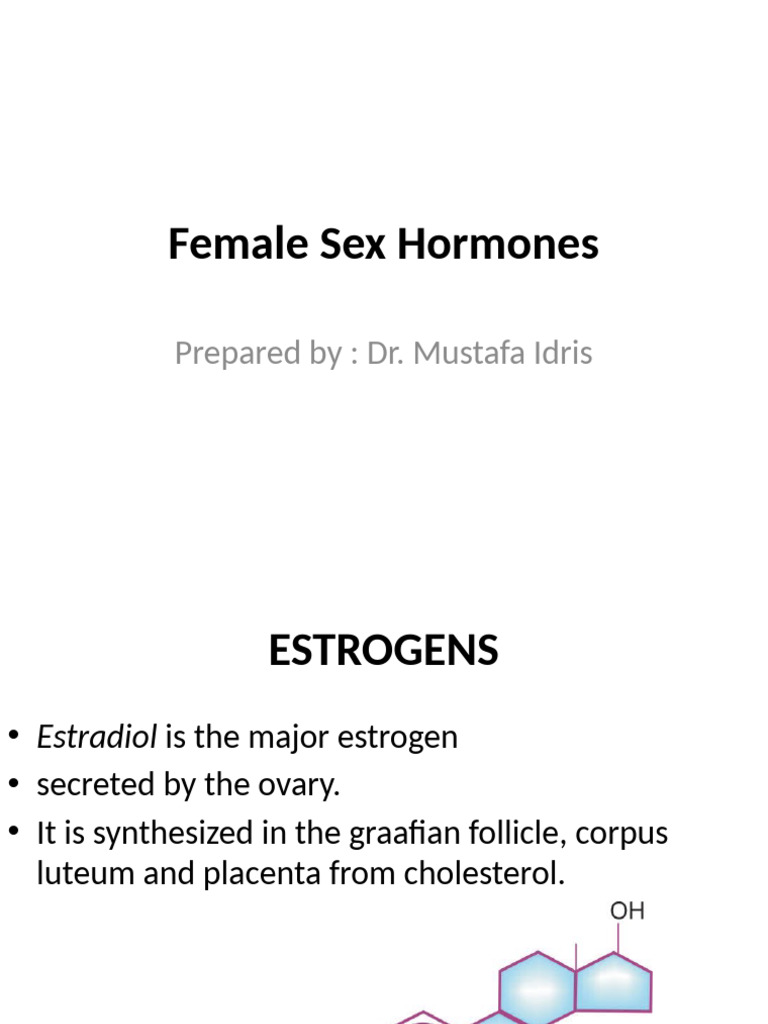Drugs Used in Female Fertility-1 | PDF | Estrogen | Combined Oral ...