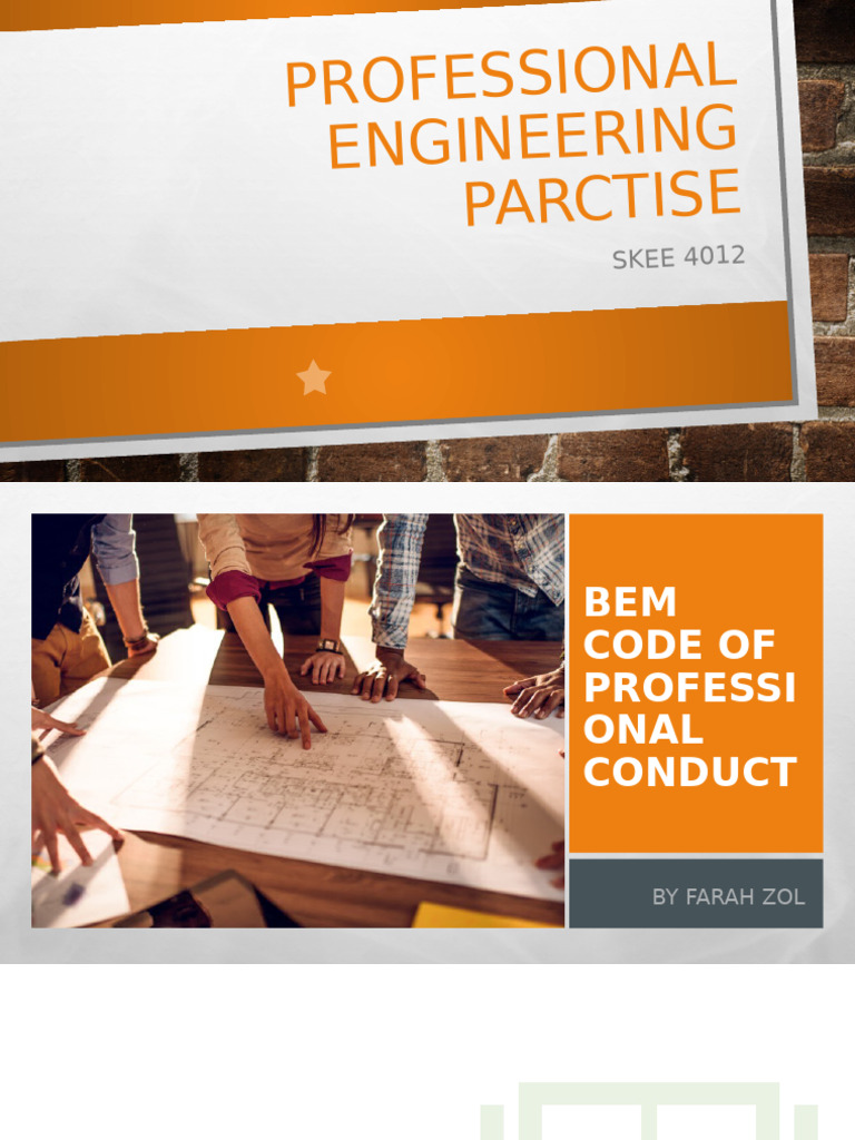 BEM Code of Professional Conduct Presentation | PDF | Employment