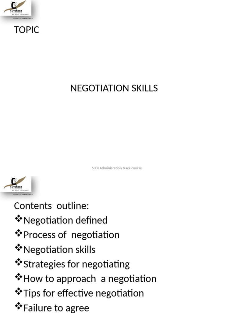 Mastering Negotiation Skills Course | PDF | Negotiation | Communication