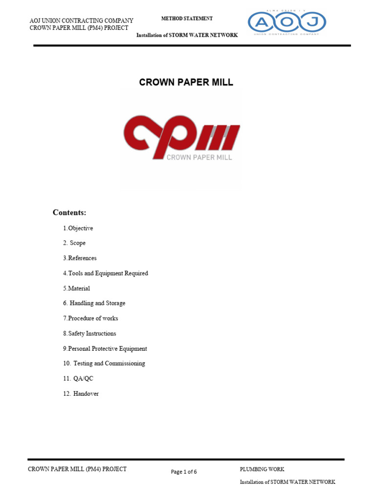 Storm Water Network Installation Guide | PDF | Pipe (Fluid Conveyance ...