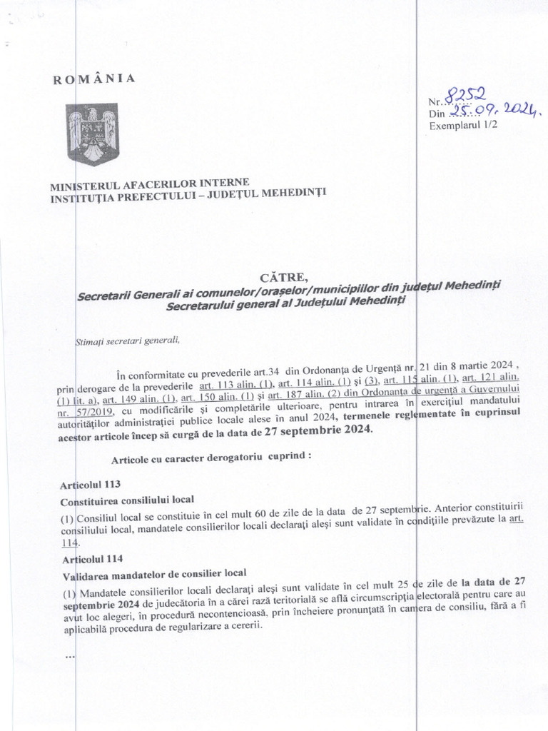 Circulara 8252 primarii | PDF