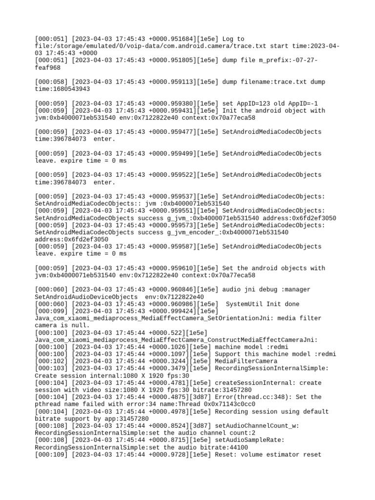 Xiaomi Camera Media Processing Log | PDF | Shader | Computing