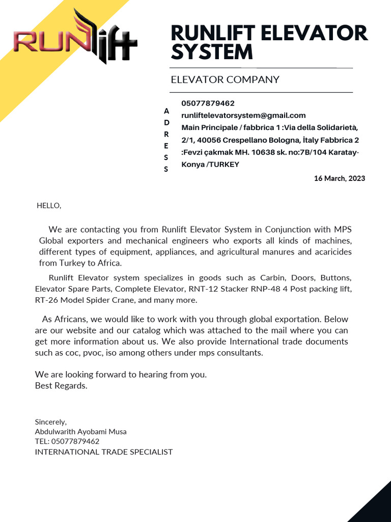 African Export Partnership Offer | PDF