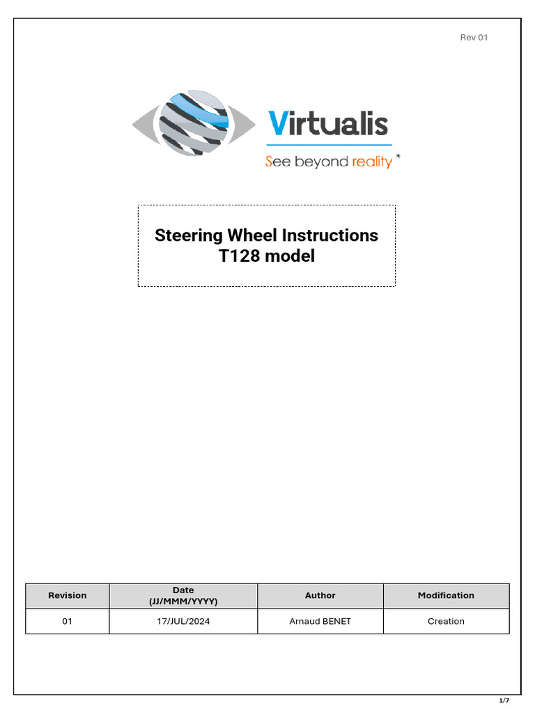 T128 Steering Wheel Installation Guide | PDF | Screw