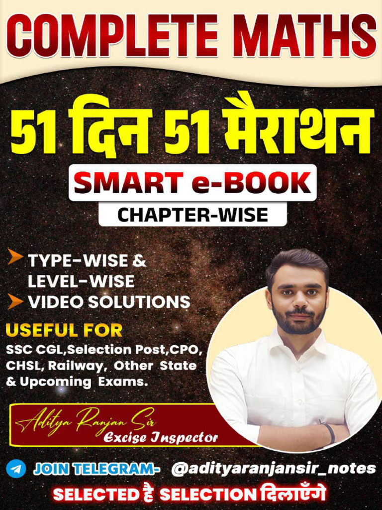 51 Days 51 Marathon Complete Maths Test by Aditya Ranjan