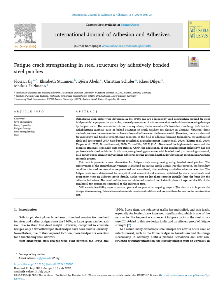 1 s2.0 S0143749624001659 Main | PDF | Fatigue (Material) | Strength Of ...