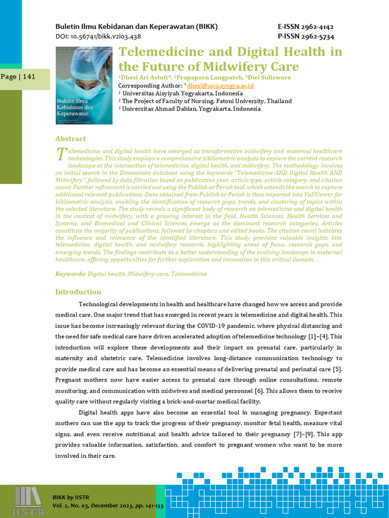 Telemedicine and Digital Health in The Future of Midwifery Care | PDF ...