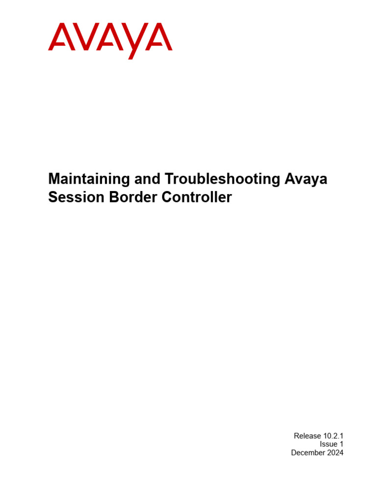 Avaya Session Border Controller Guide | PDF | Superuser | Command Line ...