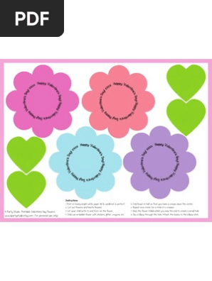 Flower Print Out for Valentine's Day